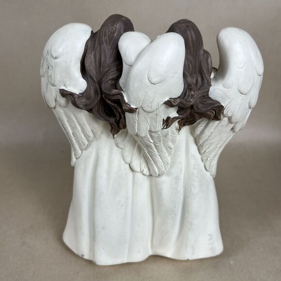 VTG Angels Inspirational Figurine Tealight CandleHolder 7" Guardian Angels Decor - Picture 4 of 9